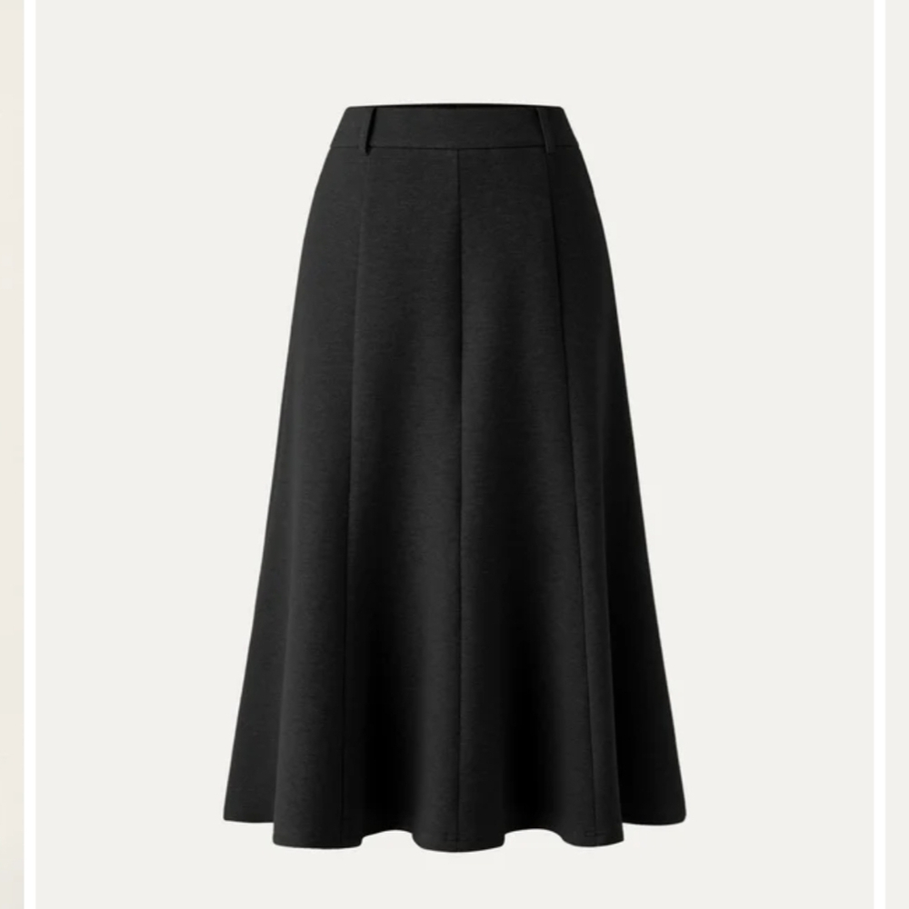 OGL Elegant Black A-Line Skirt